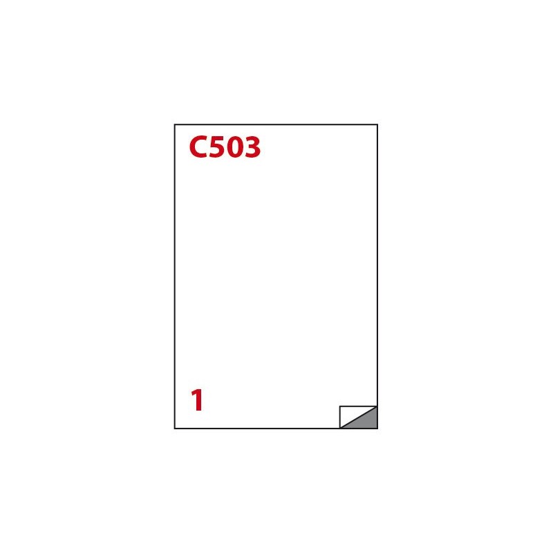 Etichette in poliestere Markin Copialaser A4 210x297 mm - conf. 50 fogli - bianco opaco - X220LWMC503