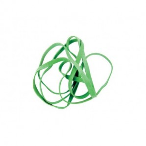 Fettucce in gomma verde 8 mm Nikoffice in busta da 1 Kg - Ø 80 mm - 06NIK028/2
