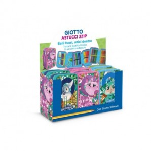 Espositore 6 astucci a 3 zip Giotto Stilnovo Petlovers assortiti - F988200