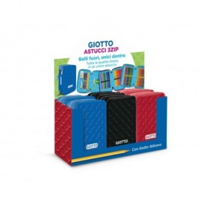 Espositore 6 astucci a 3 zip Giotto Stilnovo Lovers assortiti - F988300