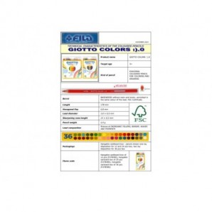 Matite colorate Giotto Colors Smile 3 mm in conf. da 12 colori assortiti - F278300