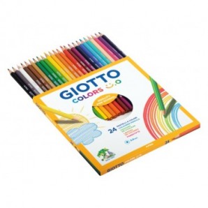 Matite colorate Giotto Colors Smile 3 mm in conf. da 24 colori assortiti - F278400