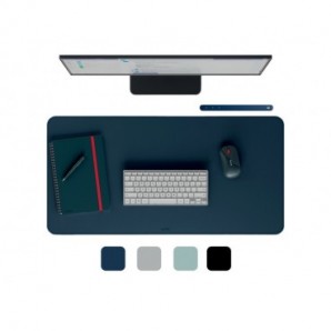 Tappetino da scrivania sottomano Large Leitz 70x36 cm blu notte - 53820068