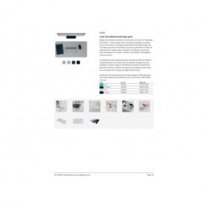 Tappetino da scrivania sottomano Large Leitz 70x36 cm grigio - 53820085