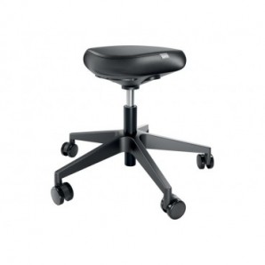 Sgabello Active Leitz Ergo con rotelle e sedile comfort nero - 65780095