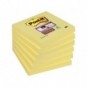 Foglietti riposizionabili Post-it® Super Sticky 76x76 mm - giallo Canary - conf. 6 blocchetti da 90 ff - 654-6SS-CY