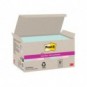 Foglietti riposizionabili Post-it® Super Sticky in carta riciclata 76x127 mm - colori assortiti - conf. 8 blocch/70 ff