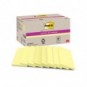 Foglietti riposizionabili Post-it® Super Sticky in carta riciclata 76x127 mm - giallo Canary - conf. 8 blocch/70 ff