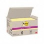 Foglietti riposizionabili Post-it® Super Sticky in carta riciclata 76x127 mm - giallo Canary - conf. 8 blocch/70 ff