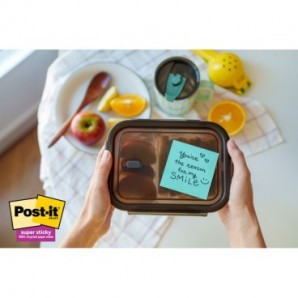 Foglietti riposizionabili Post-it® Super Sticky in carta riciclata 76x127 mm - giallo Canary - conf. 8 blocch/70 ff
