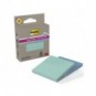 Foglietti riposizionabili Post-it® Super Sticky in carta riciclata 76x76 mm - menta e blu - conf. 2 blocch/70 ff
