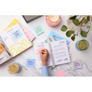 Foglietti riposizionabili Post-it® Super Sticky in carta riciclata 76x76 mm - menta e blu - conf. 2 blocch/70 ff