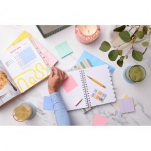 Segnapagina Post-it® Index Pastel Tabs 24x38 mm - blu, viola, verde - conf. 3/12 ff - 686-3 COAST