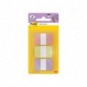 Segnapagina Post-it® Index Pastel Tabs 24x38 mm - rosa, giallo, viola - conf. 3/12 ff - 686-3 SUN