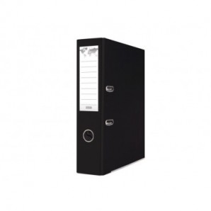 Registratore a leva senza custodia Binder BASIC-S in PP A4 - dorso 8 cm - nero - 21024221-05