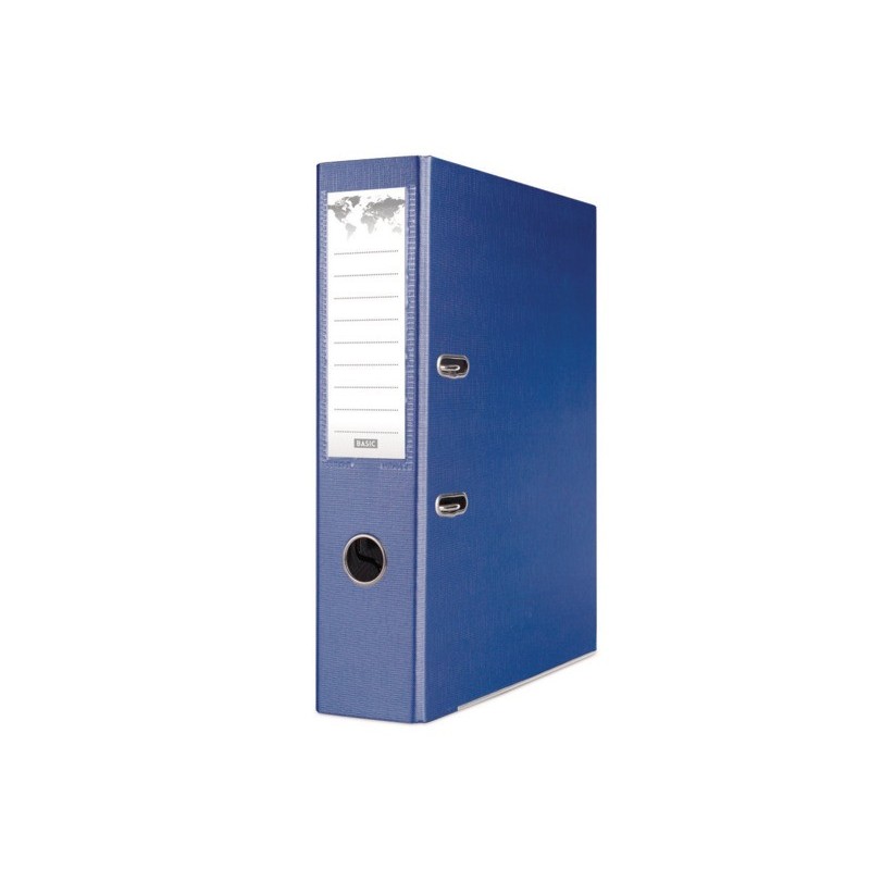Registratore a leva senza custodia Binder BASIC-S in PP A4 - dorso 8 cm - blu navy - 21024221-03
