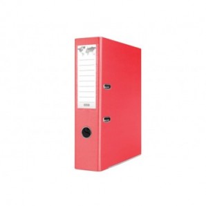 Registratore a leva senza custodia Binder BASIC-S in PP A4 - dorso 8 cm - rosso - 21024221-04