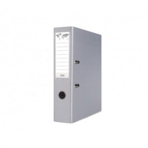 Registratore a leva senza custodia Binder BASIC-S in PP A4 - dorso 8 cm - grigio - 21024221-10