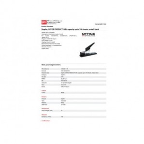 Cucitrice da tavolo Office Products max 100 fogli colore nero Office Products 100 fogli - 18062811-99
