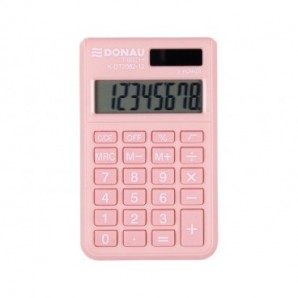 Calcolatrice tascabile Donau Tech con display a 8 cifre - 97x60x10 mm rosa K-DT2082-12