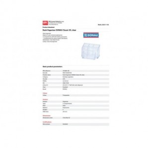 Organizer Donau Classic VII in PS con 4 scomparti - 15,5x10,5x10,1 cm trasparente - 7476001-99