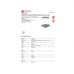 Vaschetta portacorrispondenza da scrivania Office Products in PP A4 - trasparente fumé - 18016011-91