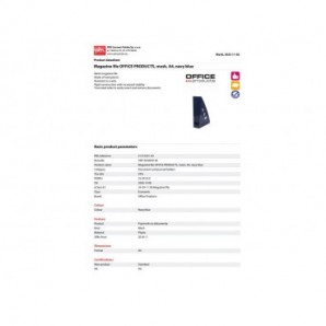Portariviste in plastica rigida Office Products A4 - trasparente blu navy 21215521-03