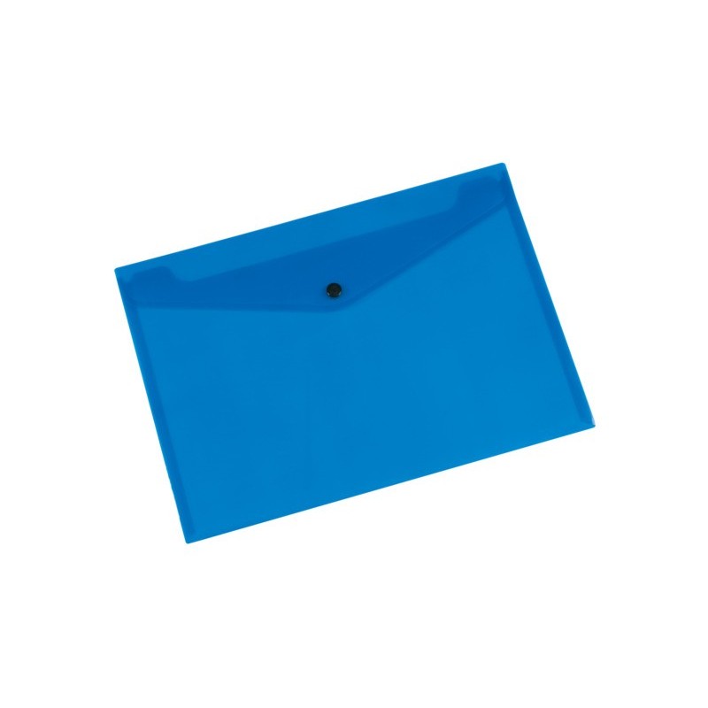 Busta portadocumenti con bottone Q-Connect A5 in PP blu - KF03606