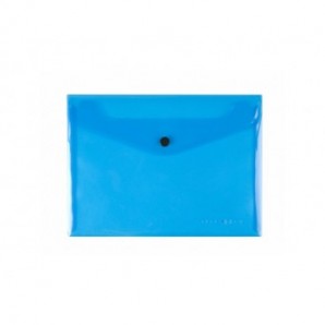 Busta portadocumenti con bottone Q-Connect A5 in PP blu - KF03606