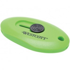 Cutter di sicurezza Westcott con mini lama a scatto in ceramica lunghezza 31 mm verde - E-16474 00