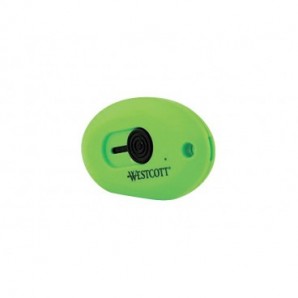 Cutter di sicurezza Westcott con mini lama a scatto in ceramica lunghezza 31 mm verde - E-16474 00