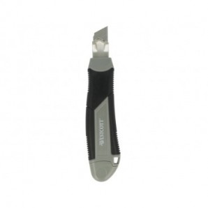 Cutter Westcott Professional larghezza lama 18 mm + 2 lame di ricambio (1+2) grigio - E-184005 00