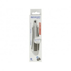 Cutter Westcott Professional larghezza lama 18 mm + 2 lame di ricambio (1+2) grigio - E-184005 00