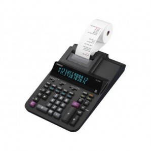 Calcolatrice scrivente Casio display 12 cifre - alimentatore incluso - nero DR-200R-BK-E-EC