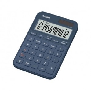 Calcolatrice da tavolo Casio solare o a batteria - display 12 cifre - blu MS-20YC-NY-W-EP