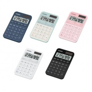 Calcolatrice tascabile Casio solare o a batteria - display 10 cifre - blu SL-310YC-NY-W-EP