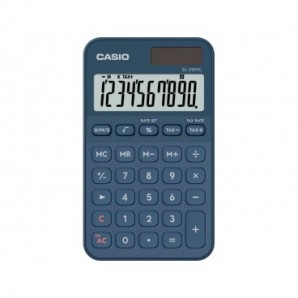 Calcolatrice tascabile Casio solare o a batteria - display 10 cifre - blu SL-310YC-NY-W-EP