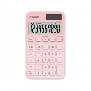 Calcolatrice tascabile Casio solare o batteria - display 10 cifre - rosa SL-310YC-LP-W-EP