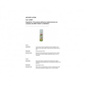 Lozione spray antipuntura insetti agli oli essenziali PVS 100 ml LOZ001