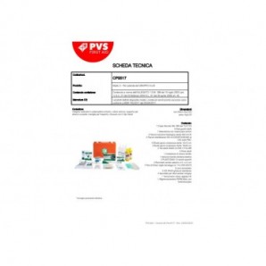 Valigetta PVS Medic 2 ALL. 1 contenuto base oltre 3 lavoratori - 395x135xH.270 mm - CPS517