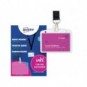Kit porta badge trasparente 60x90 mm + 10 cordoncini neri con gancio + 16 inserti microperforati stampabili Avery