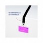 Kit porta badge trasparente 60x90 mm + 10 cordoncini neri con gancio + 16 inserti microperforati stampabili Avery