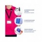 Kit porta badge trasparente 60x90 mm + 10 cordoncini neri con gancio + 16 inserti microperforati stampabili Avery