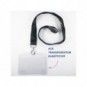 Kit porta badge trasparente 60x90 mm + 10 cordoncini neri con gancio + 16 inserti microperforati stampabili Avery