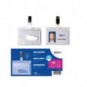 Porta Badge di sicurezza rigidi con clip Avery 54x85 mm - trasparente - conf. 25 pz - 4826