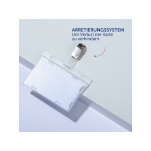Porta Badge di sicurezza rigidi con clip Avery 54x85 mm - trasparente - conf. 25 pz - 4826
