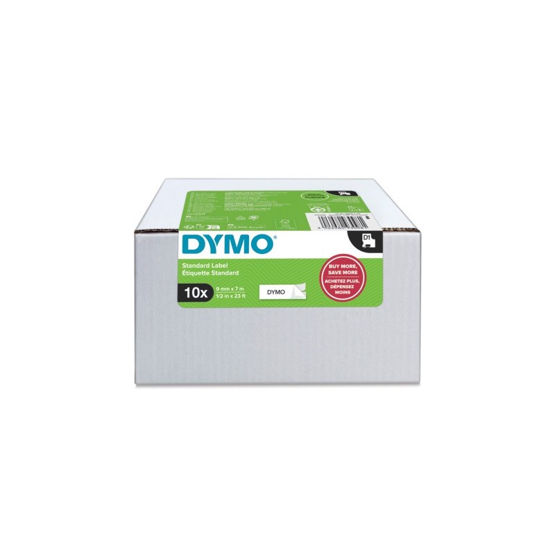 Nastro per etichettatrici DYMO® D1 19 mm x 7 m nero/bianco - VALUE PACK 10 rotoli 2093098