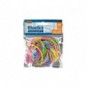 Elastici in gomma e lattice Nikoffice in busta da 45 g colori fluo e misure assortite - 18NIK059
