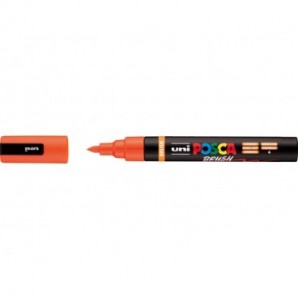 Marcatore a tempera Uni Posca con punta a pennello semi-flessibile 1-4 mm arancione - M PC5BR AC