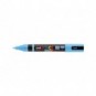 Marcatore a tempera Uni Posca con punta a pennello semi-flessibile 1-4 mm azzurro - M PC5BR AZ